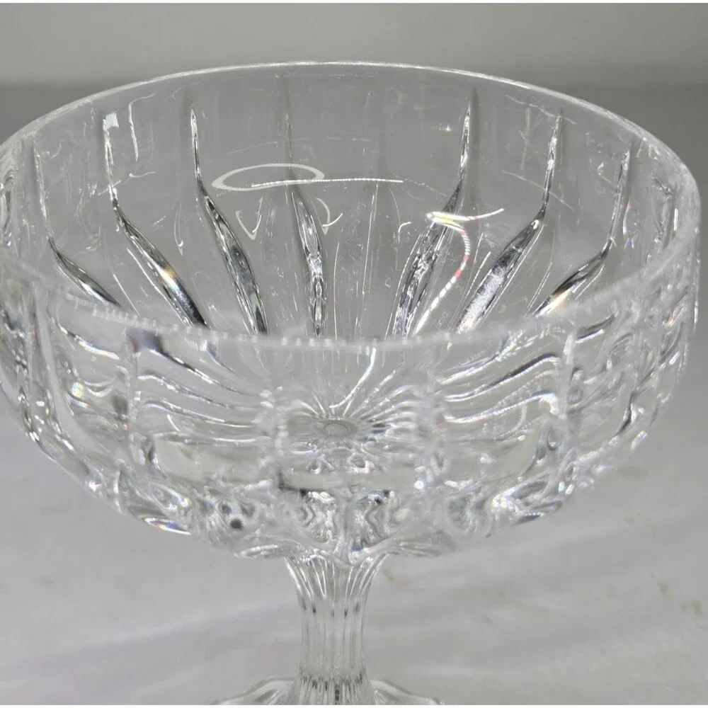 Set Of 4 Mikasa Park Lane Crystal Champagne Tall Sherbet Glasses 5 1/8